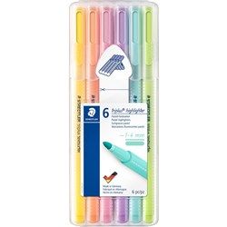 Staedtler 362 Triplus Textsurfer Highlighters 1.0mm Pastel Wallet of 6