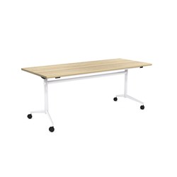 OLG Uni Flip Table 1800W x 750D x 720mmH New Oak Top White Frame