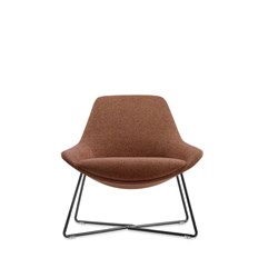 Rapidline Lutie Club Lounge Chair 1 Seater 755W x 730D x 760mmH Rust Fabric
