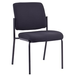 Buro Lindis 4 Leg Chair No Arms Black Fabric Seat And Back Black Frame