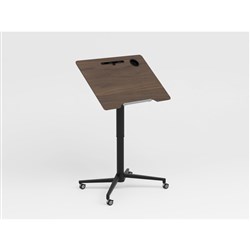 Elevar Marco LiftnFold Mobile Height Adjustable Folding Table 730-1080 Black/Walnut