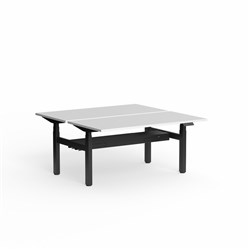 OLG Klass Electric Height Adjust Double Sided Desk 1800W x 1500D x 620-1270mmH Wht/Blk