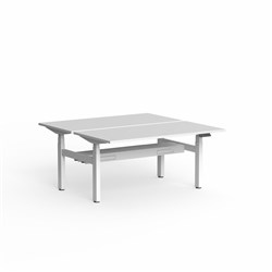 OLG Klass Electric Height Adjust Double Sided Desk 1800W x 1500D x 620-1270mmH Wht/Wht