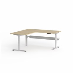 OLG Klass Electric 90Deg Workstation RHR 1800/1800W x 750D x 620-1270mmH Oak/White