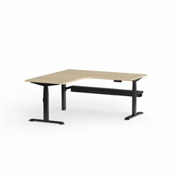 OLG Klass Electric 90Deg Workstation RHR 1800/1800W x 750D x 620-1270mmH Oak/Black