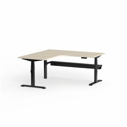 OLG Klass Electric 90Deg Workstation RHR 1800/1800W x 750D x 620-1270mmH Maple/Black