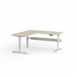 OLG Klass Electric 90Deg Workstation RHR 1800/1800W x 750D x 620-1270mmH Maple/White