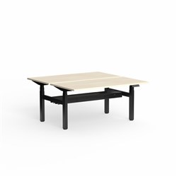 OLG Klass Electric Height Adjust Double Sided Desk 1800W x 1500D x 620-1270mmH Map/Blk