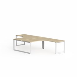 OLG Anvil 2 User 90Deg Workstation 1800/1800W x 750D x 730mmH New Oak Matte/White