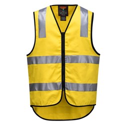 Portwest Hi-Vis Zipped Cotton Vest Medium Yellow