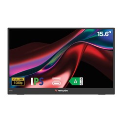 Verbatim Light Series Full HD 1080P Portable Monitor 15.6 Inch Black