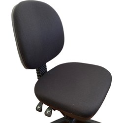 Rapidline ET20 BK Task Chair Medium Back 3 Lever Black Fabric Seat And Back
