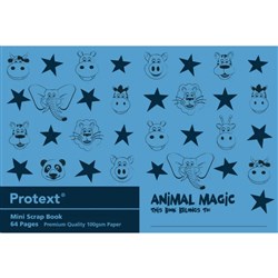 Protext Poly Scrap Book 245x165mm Animal Magic Mini 100gsm 64 Page