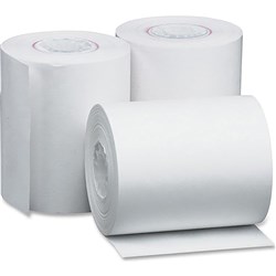 Marbig Cash Register Rolls 76mm x 76mm x 11.5mm 1 Ply Lint Free Pack Of 4