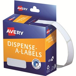 Avery Removable Dispenser Labels 13x36mm Rectangle White Pack Of 700