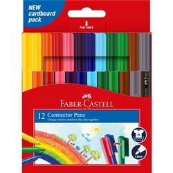 Faber-Castell Connector Pen Marker Assorted Pack of 12